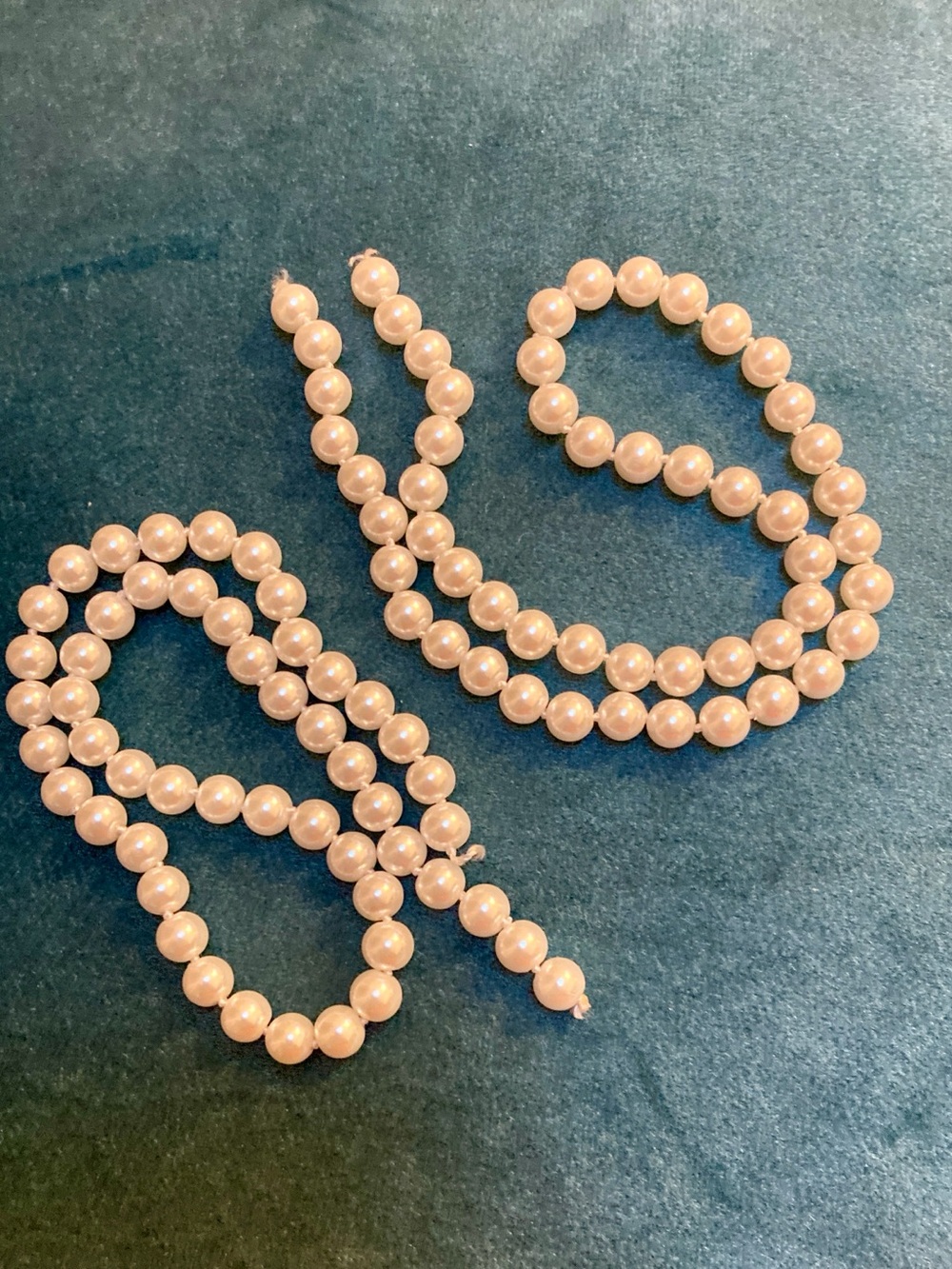 Bundle 2 DIY Craft Pearl Necklaces Add Clasps New 16”